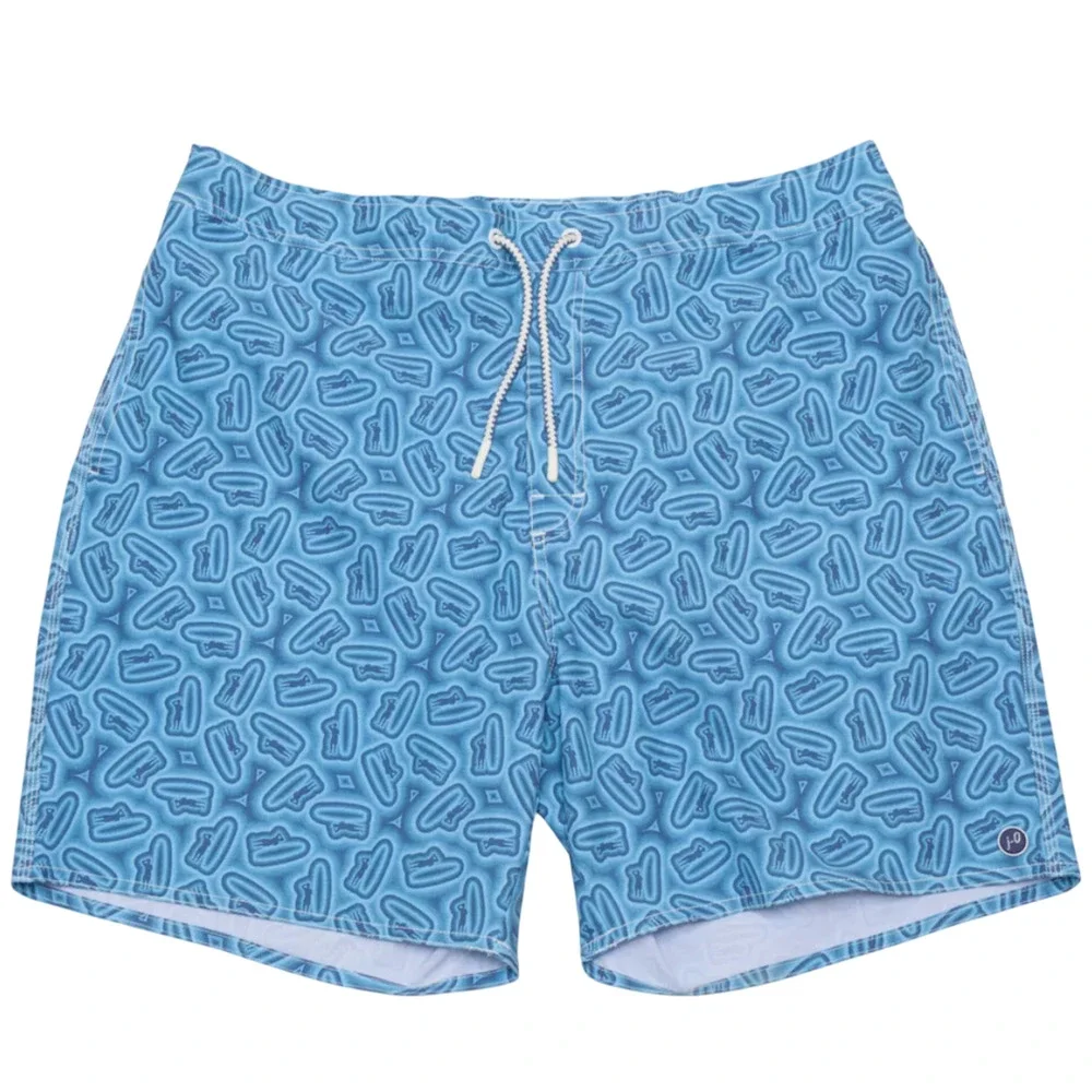 NWT JOHNNIE-O LAKE BLUE DEVIN PRINTED 7